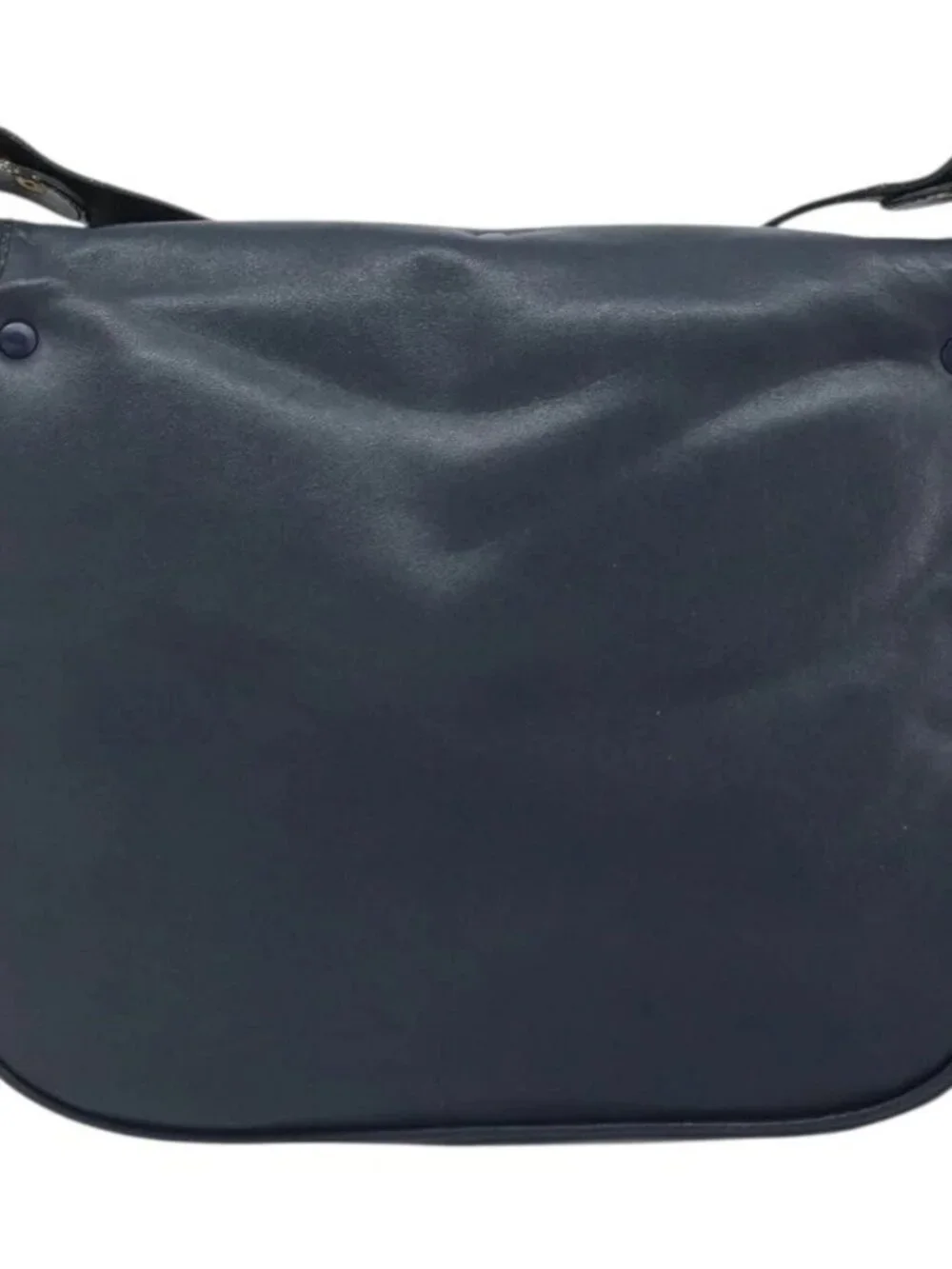 Christian Dior Shoulder Bag Leather Navy Gold Auth bs33272 - Picture 3 of 16